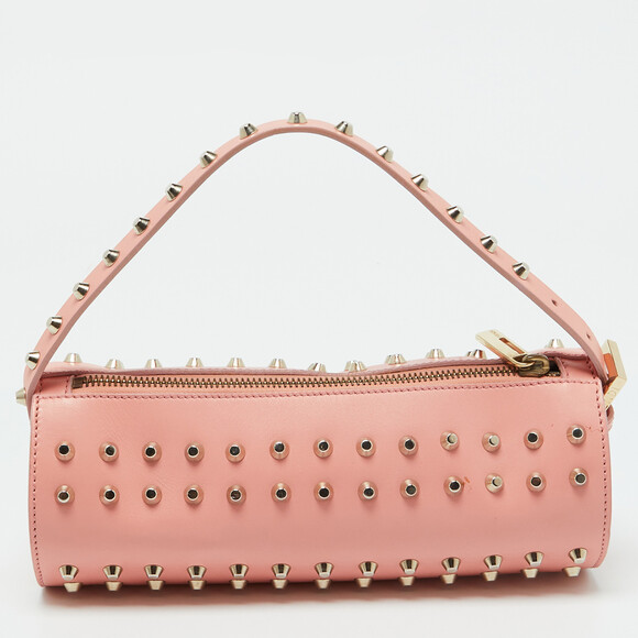 Fendi Peach Pink Leather Studded Mini #158870F41B - Picture 4 of 9